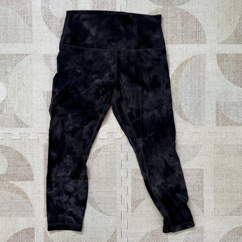 Lululemon Align leggings cropped navy tie dye